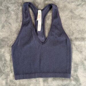 Free People Movement Free Throw Crop Tank, Navy, S